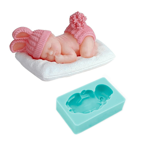 AussieSuperStore Homeware Supplies 3D Birthday Baby Silicone Cake Fondant Mould 3D Birthday Baby Silicone Cake Fondant Mould | Bakeware Moulds CBSLEEPBABYMOLD